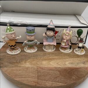 Lenox Peanuts Happy New Year 5-Piece Figurine Set In Box